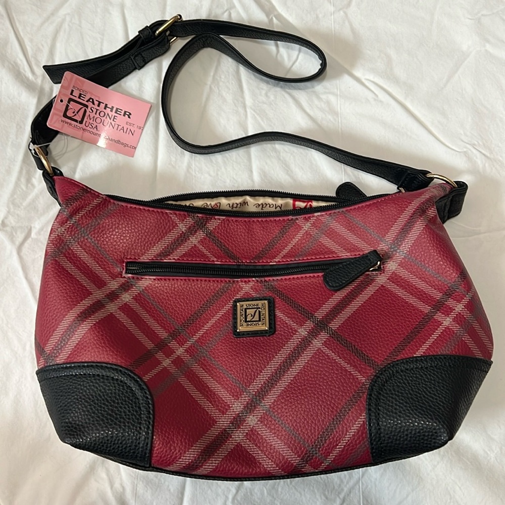 Highland Plaid Bonded Leather Purse